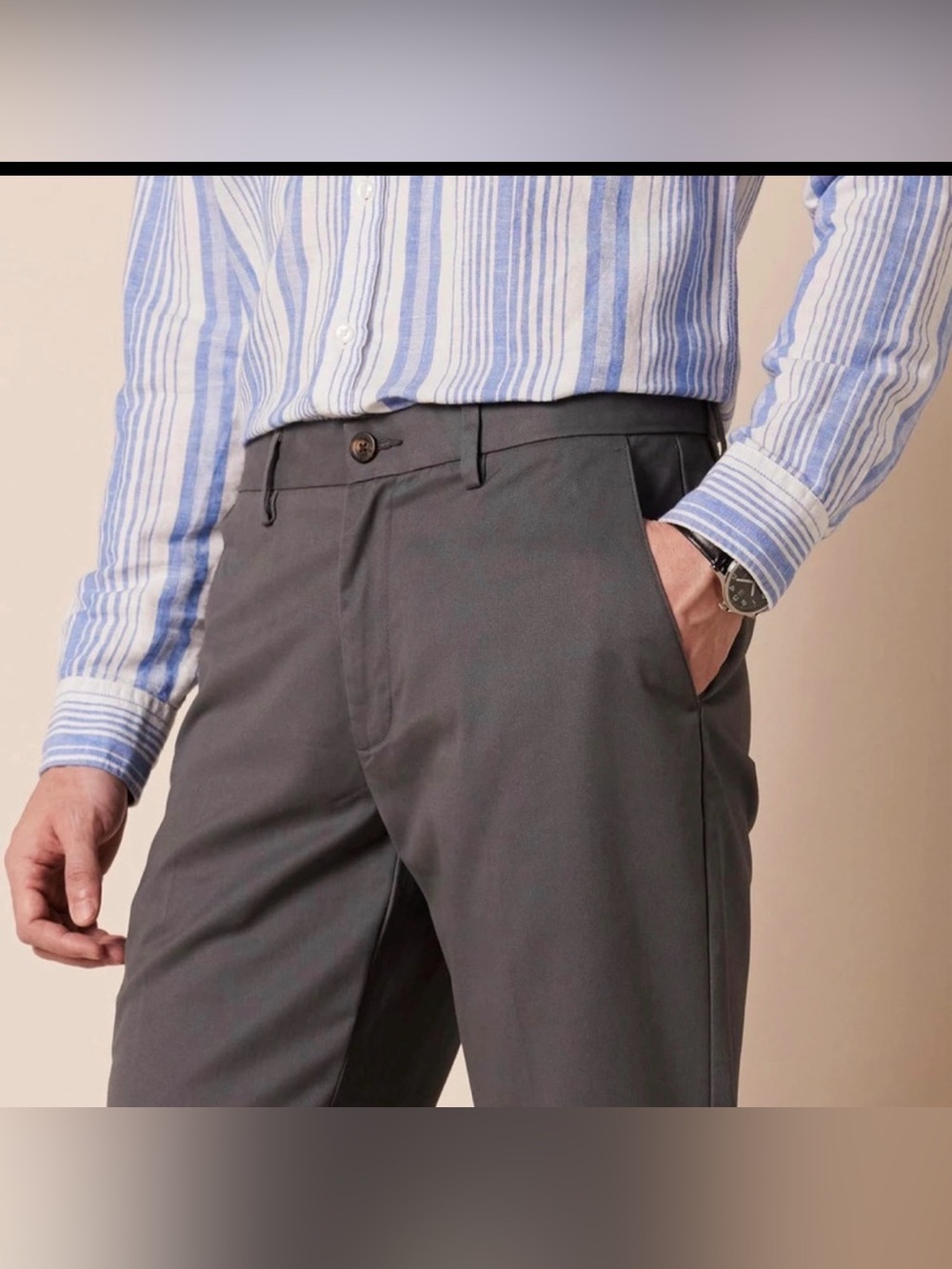 Amazon Essentials Men's Chinos in Charcoal Gray